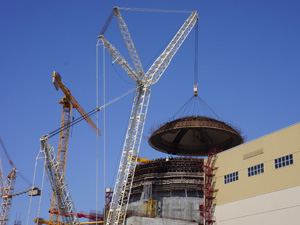 Завершен монтаж купола реакторного здания